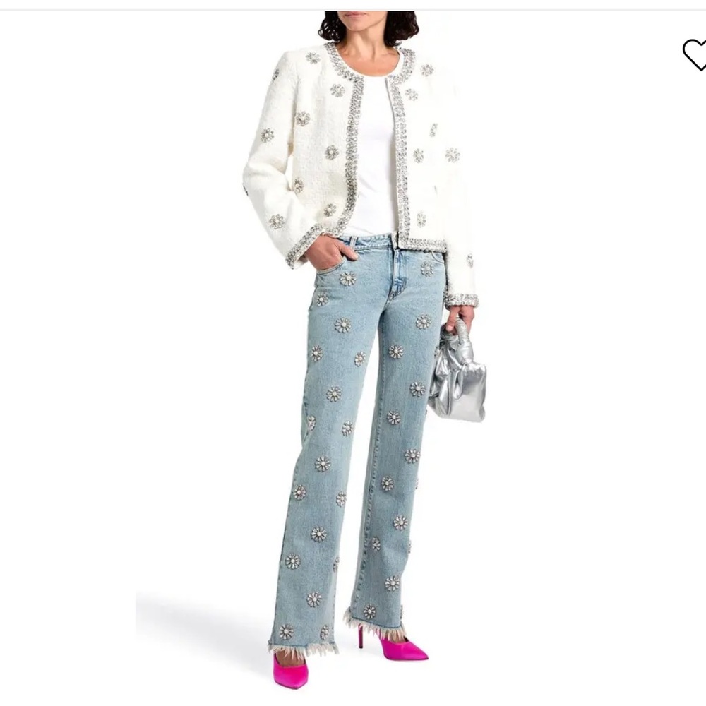 ALICE + OLIVIA 
Roxy Embellished Straight Leg Jeans - Picture 8 of 9